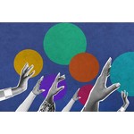 Getty Images Gallery Hands Reaching Up with Colourful Dots