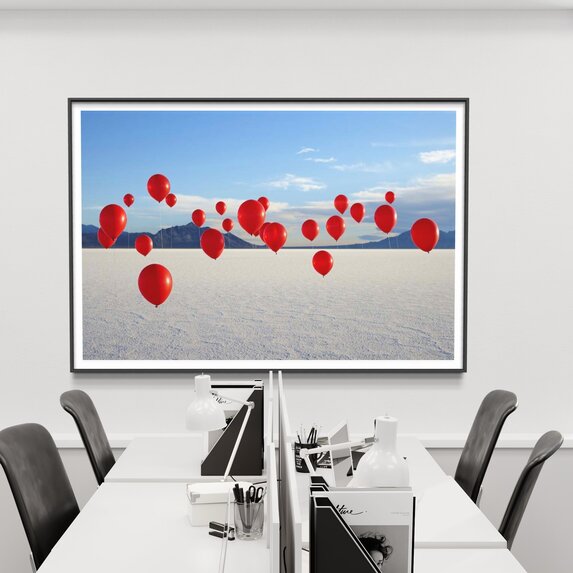 Getty Images Gallery Group of Red Balloons on Salt Flats by Andy Ryan via Getty Images Gallery