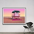 Framed Print on Rag Paper Colorful Miami Beach lifeguard tower with stunning sunset sky and empty beach by Artur Debat via Getty Images Gallery