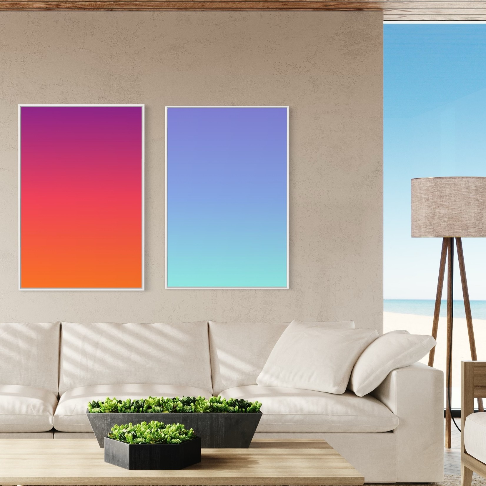 Facemount Metal Prints Ombre Sunset by Alejandro Franseschini
