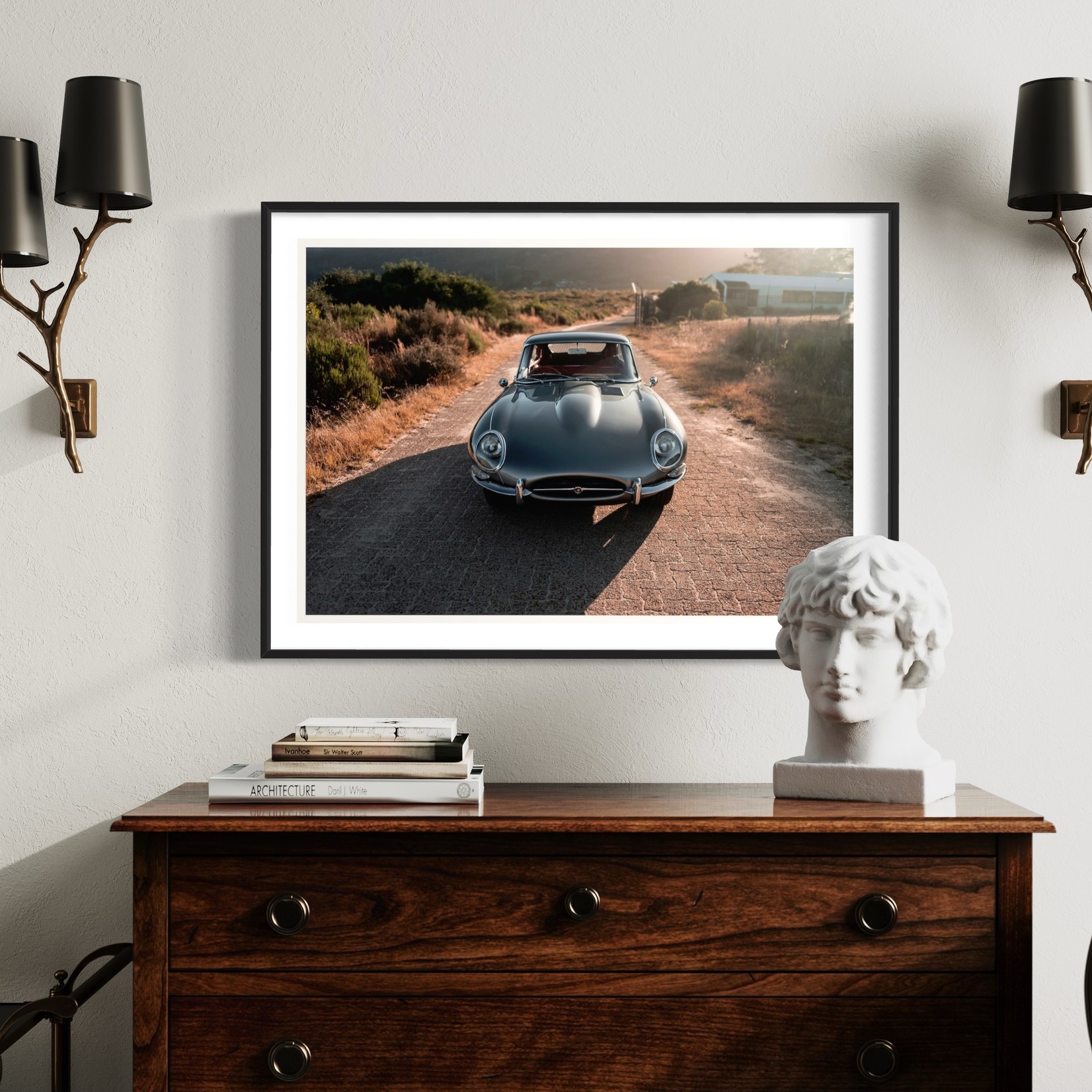 Framed Print on Rag Paper: E-Type by M. Barth
