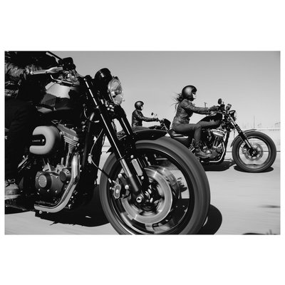Framed Print on Rag Paper: Ready to Ride by D Muller