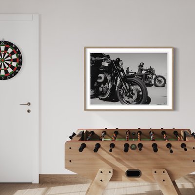 Framed Print on Rag Paper: Ready to Ride by D Muller