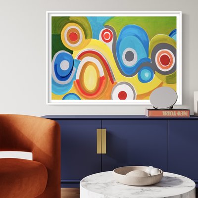 Framed Print on Rag Paper: Ups and Downs by Evely Ogly