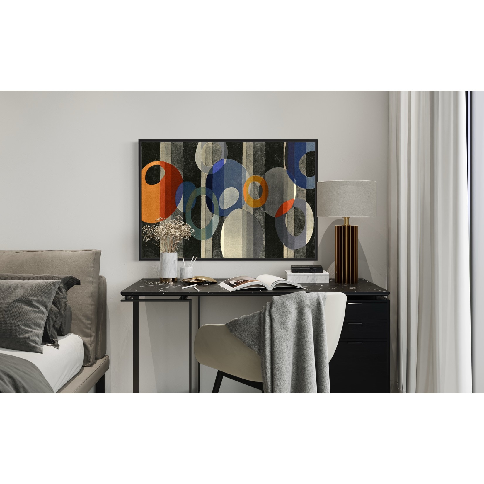 Framed Print on Canvas: Around in Circles by Benedictus