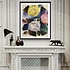 Fine Art Print on Rag Paper Deco Roses in Yellow and Pink by Edouard Benedictus