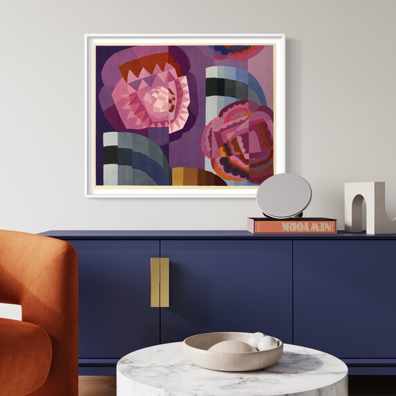 The Picturalist Fine Art Print on Rag Paper: Geometric Roses by Edouard Benedictus