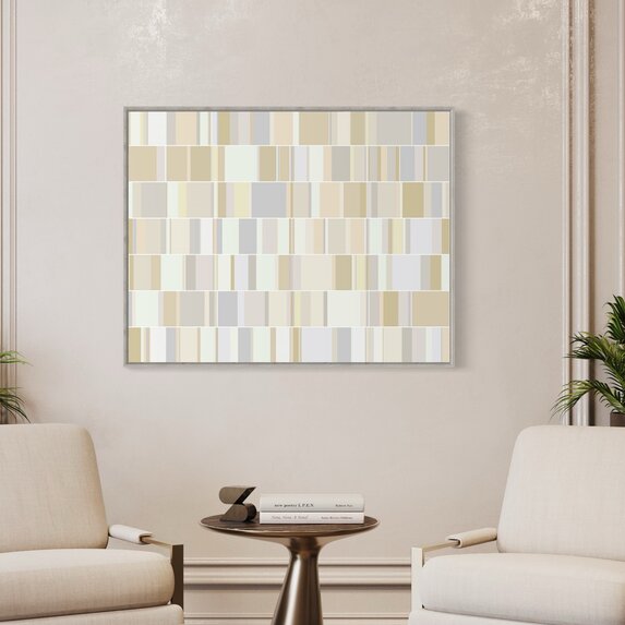 Facemount Metal Prints Neutral Domino Modernist Pattern by Alejandro Franseschini
