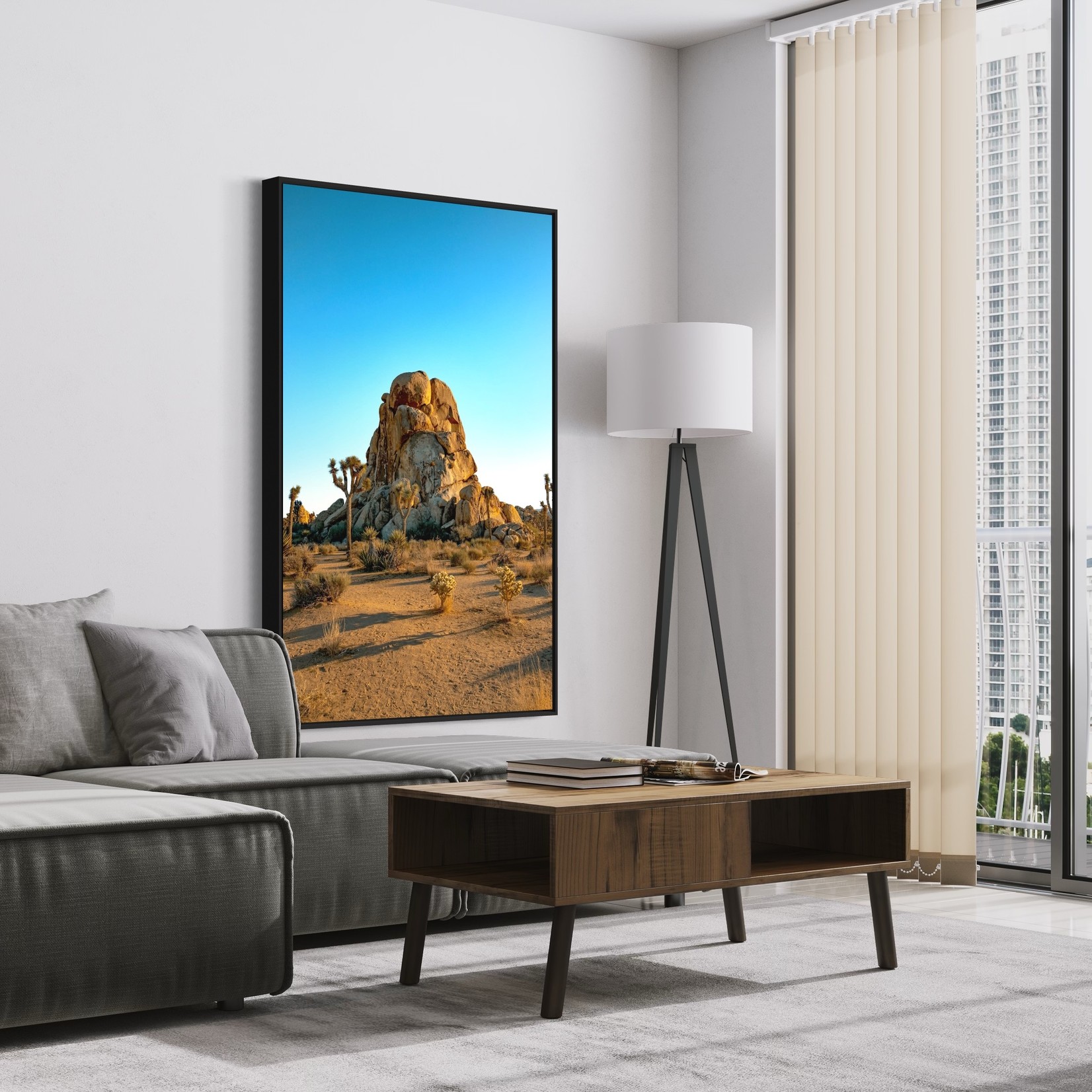 Fine Art Print on Rag Paper Palm Desert Landscape by A. Rossi