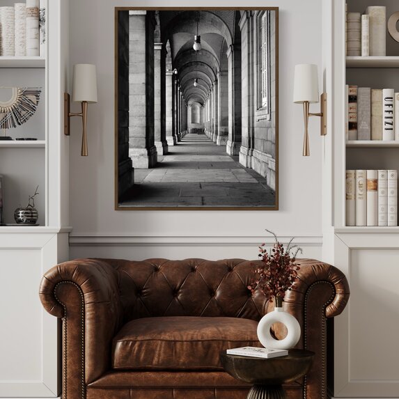 Fine Art Print on Rag Paper Royal Palace Perspective in Madrid by L. Manzo