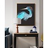 Framed Print on Canvas: Blue Crane ( Rectangular)  Canvas with a Brushed Gold Floater frame  33 x 41 inches high inches