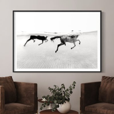 Framed Print on Rag Paper: One Step to the Sea by Enric Gener