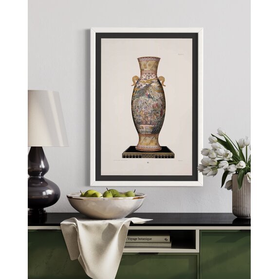 The Picturalist | Fine Art Prints on Paper Chinese Vase in Gold and Pink Print on Paper
