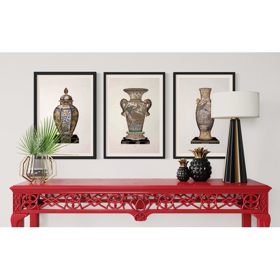 The Picturalist | Fine Art Prints on Paper Chinese Vase in Gold and Pink Print on Paper