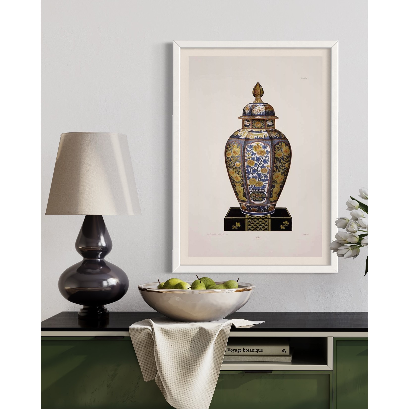The Picturalist | Fine Art Prints on Paper Chinese Vase in Blue and Yellow