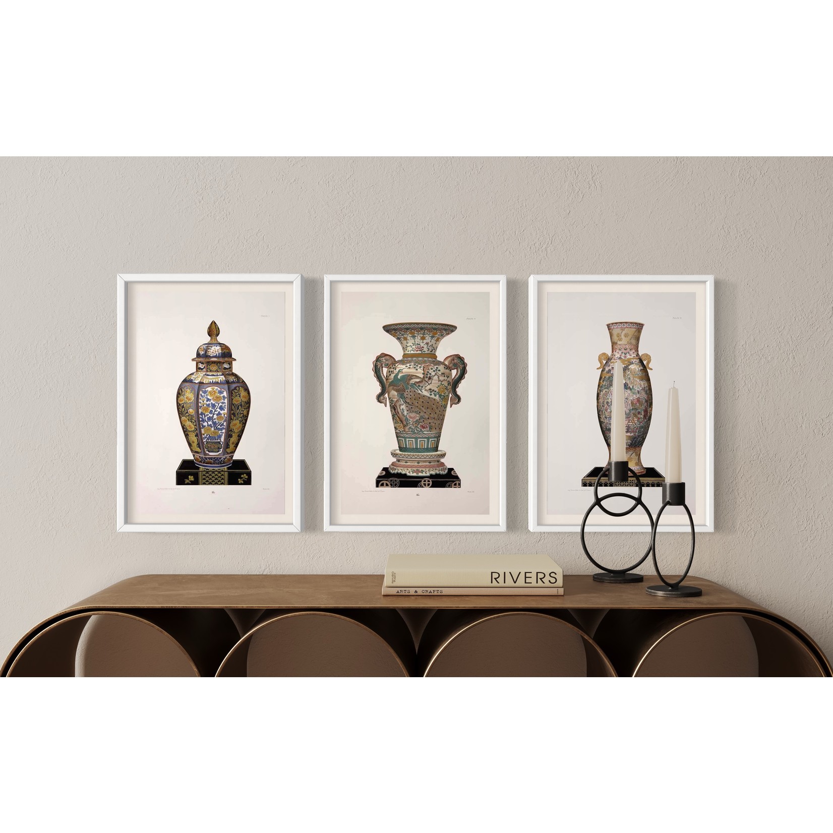 The Picturalist | Fine Art Prints on Paper Chinese Vase in Blue and Yellow