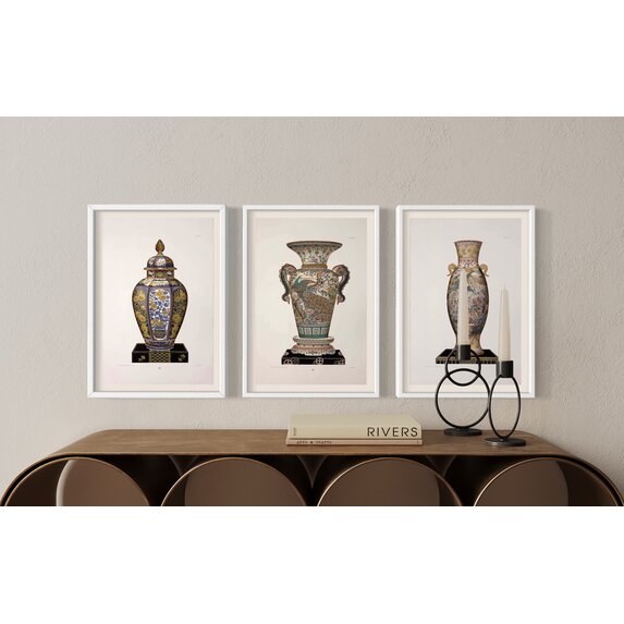 The Picturalist | Fine Art Prints on Paper Chinese Vase in Blue and Yellow