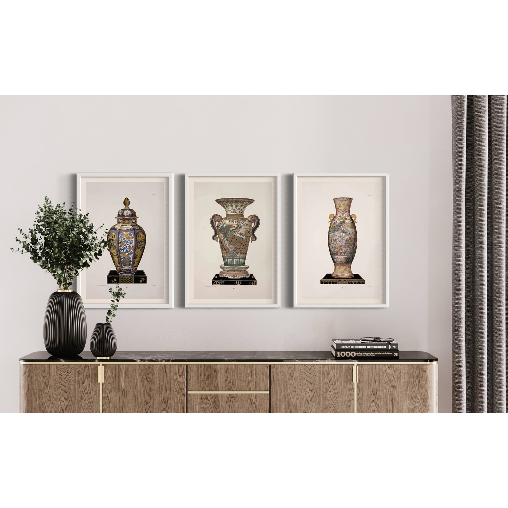 The Picturalist | Fine Art Prints on Paper Chinese Vase in Blue and Yellow