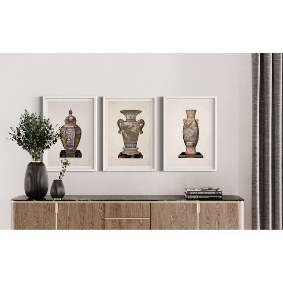 The Picturalist | Fine Art Prints on Paper Chinese Vase in Blue and Yellow