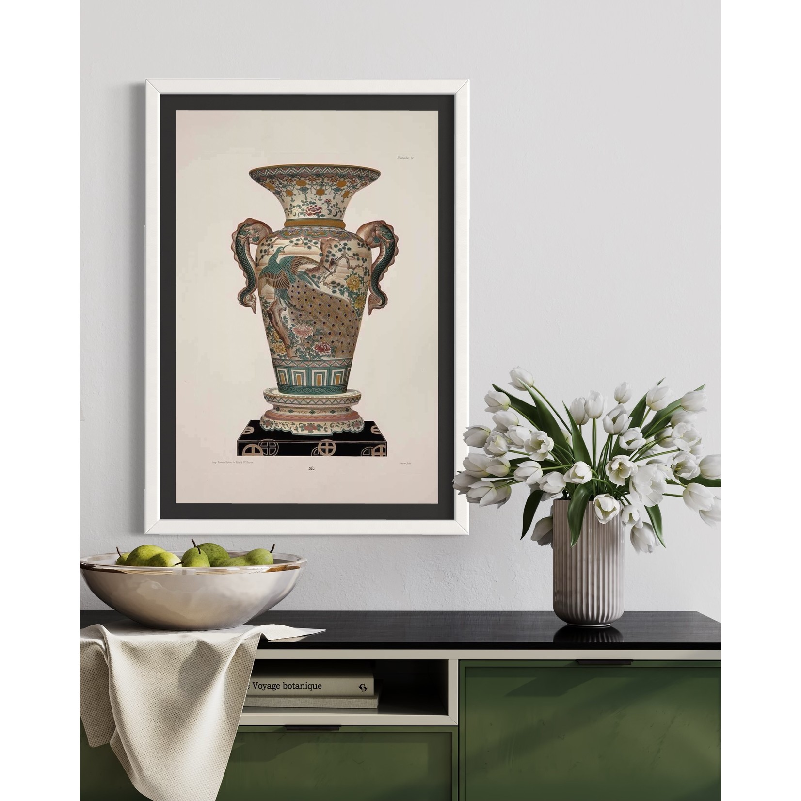 The Picturalist | Fine Art Print on Rag Paper Chinese Vase in Green and Pink