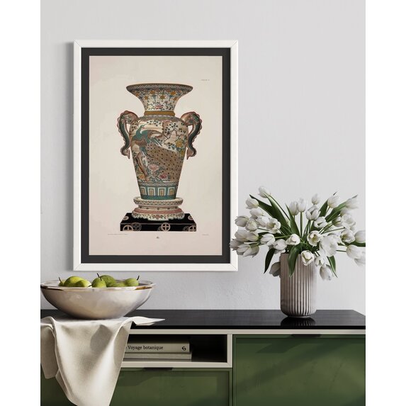 The Picturalist | Fine Art Prints on Paper Chinese Vase in Green and Pink