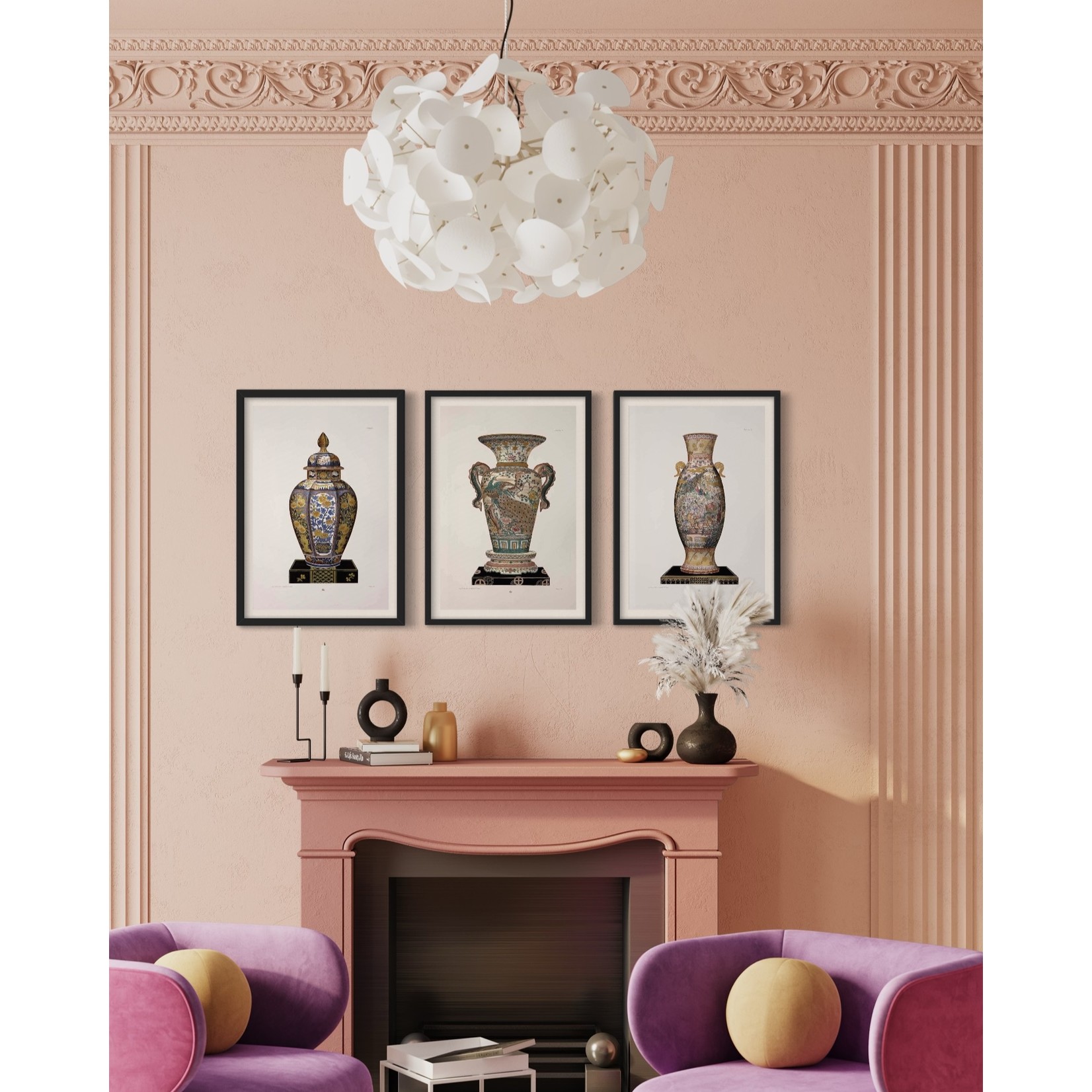 The Picturalist | Fine Art Prints on Paper Chinese Vase in Green and Pink