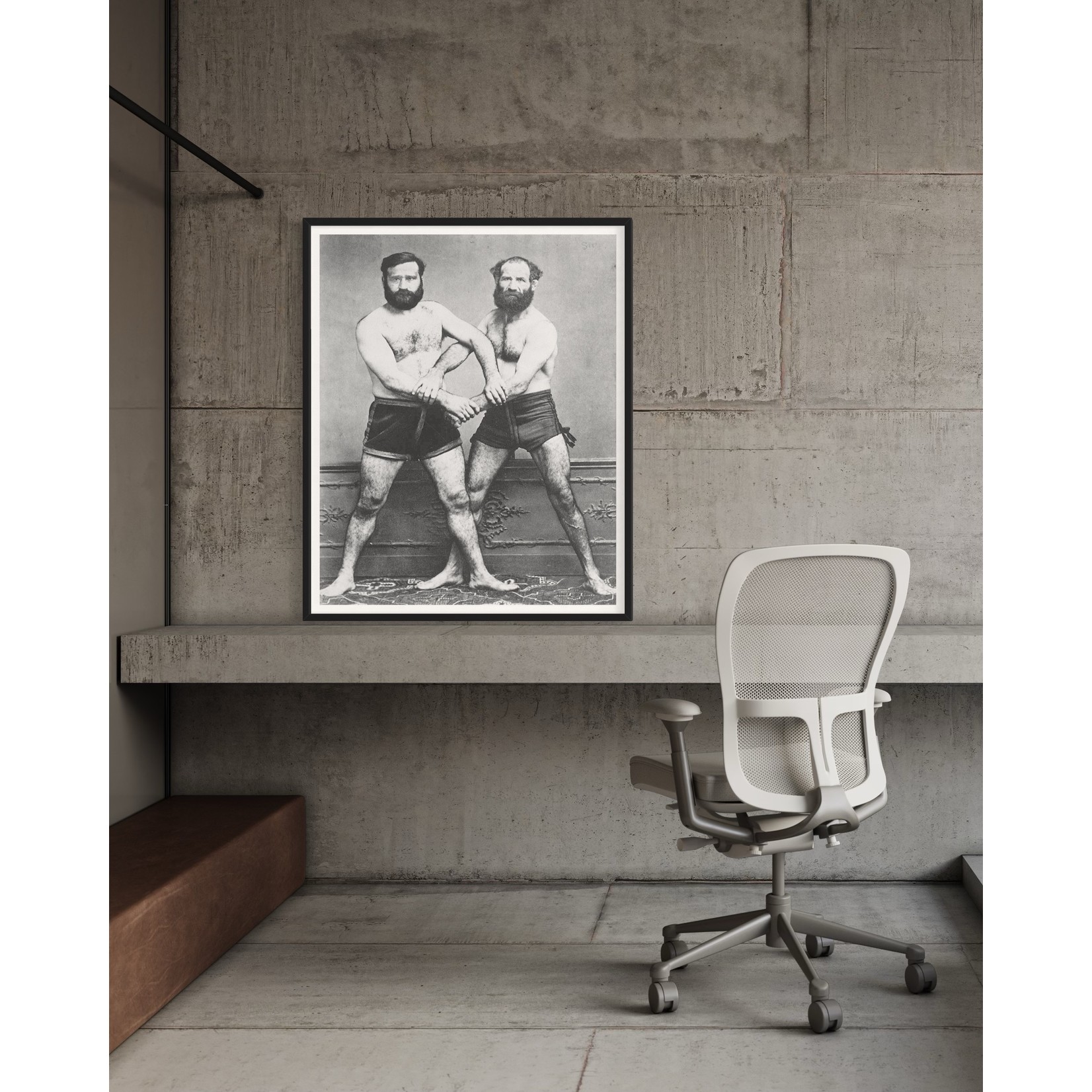 The Picturalist | Fine Art Prints on Paper Les Lutteurs-Marseille Frères by Leon Cremiere