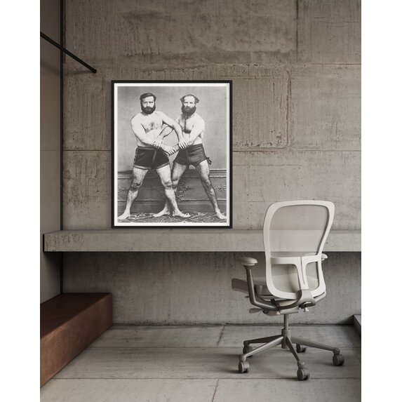 The Picturalist | Fine Art Prints on Paper Les Lutteurs-Marseille Frères by Leon Cremiere