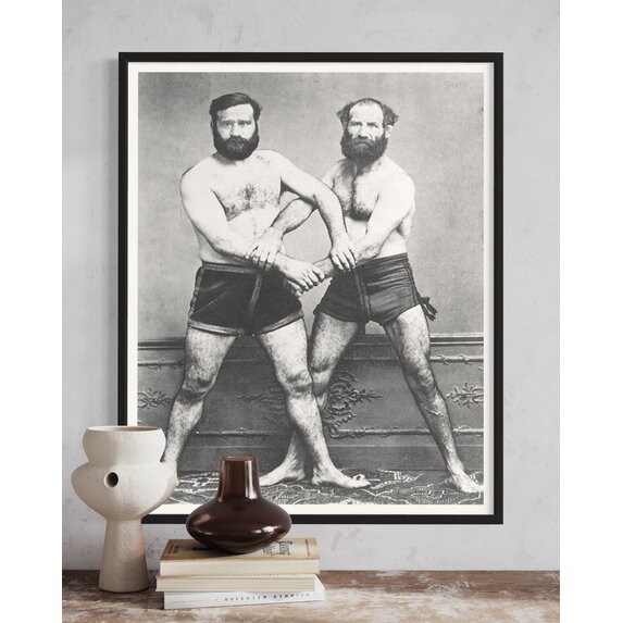 The Picturalist | Fine Art Prints on Paper Les Lutteurs-Marseille Frères by Leon Cremiere
