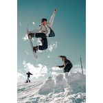 Framed Print on Rag Paper: Snowboarders