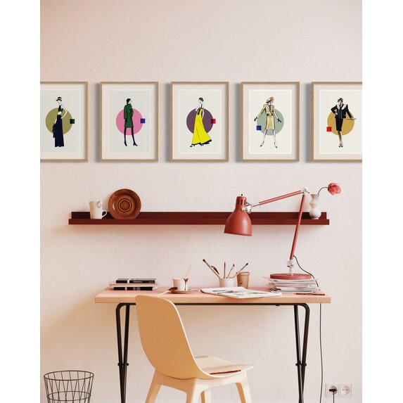 The Picturalist | Fine Art Prints on Paper Yellow & Blue Vintage Sketches 60S