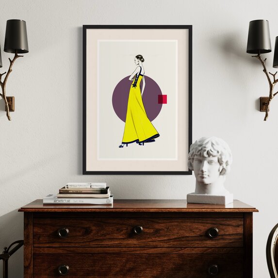 The Picturalist | Fine Art Prints on Paper Side Yellow Dress  Fashion  80S