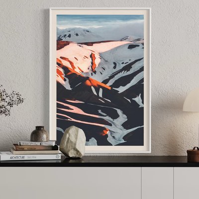 Framed Print on Rag Paper: Snow on Sun Valley by N. Niman