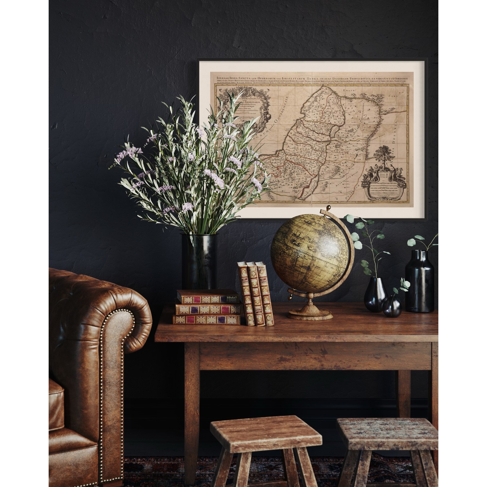 The Picturalist | Fine Art Prints on Paper Antique Map of Judea and the Twelve Tribes