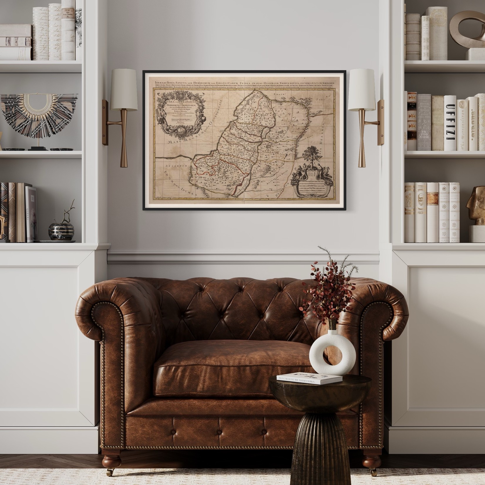 The Picturalist | Fine Art Prints on Paper Antique Map of Judea and the Twelve Tribes