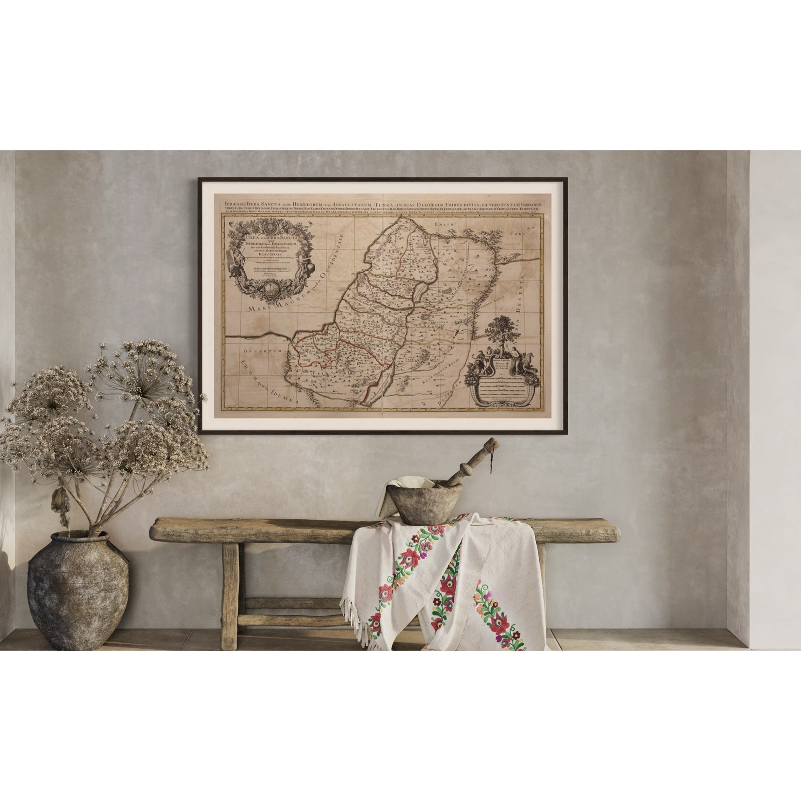 The Picturalist | Fine Art Prints on Paper Antique Map of Judea and the Twelve Tribes