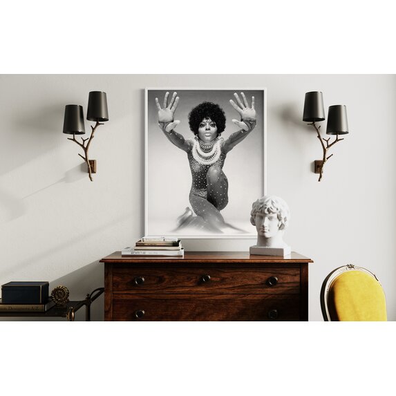 Framed Print on Rag Paper: Diana Ross by Harry Langdon via Getty Images Gallery
