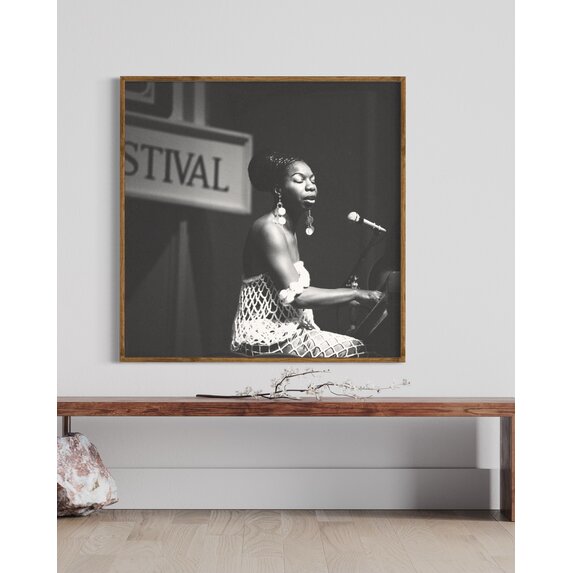 Framed Print on Rag Paper: Nina Simone  Live by David Redfern via Getty Images Gallery