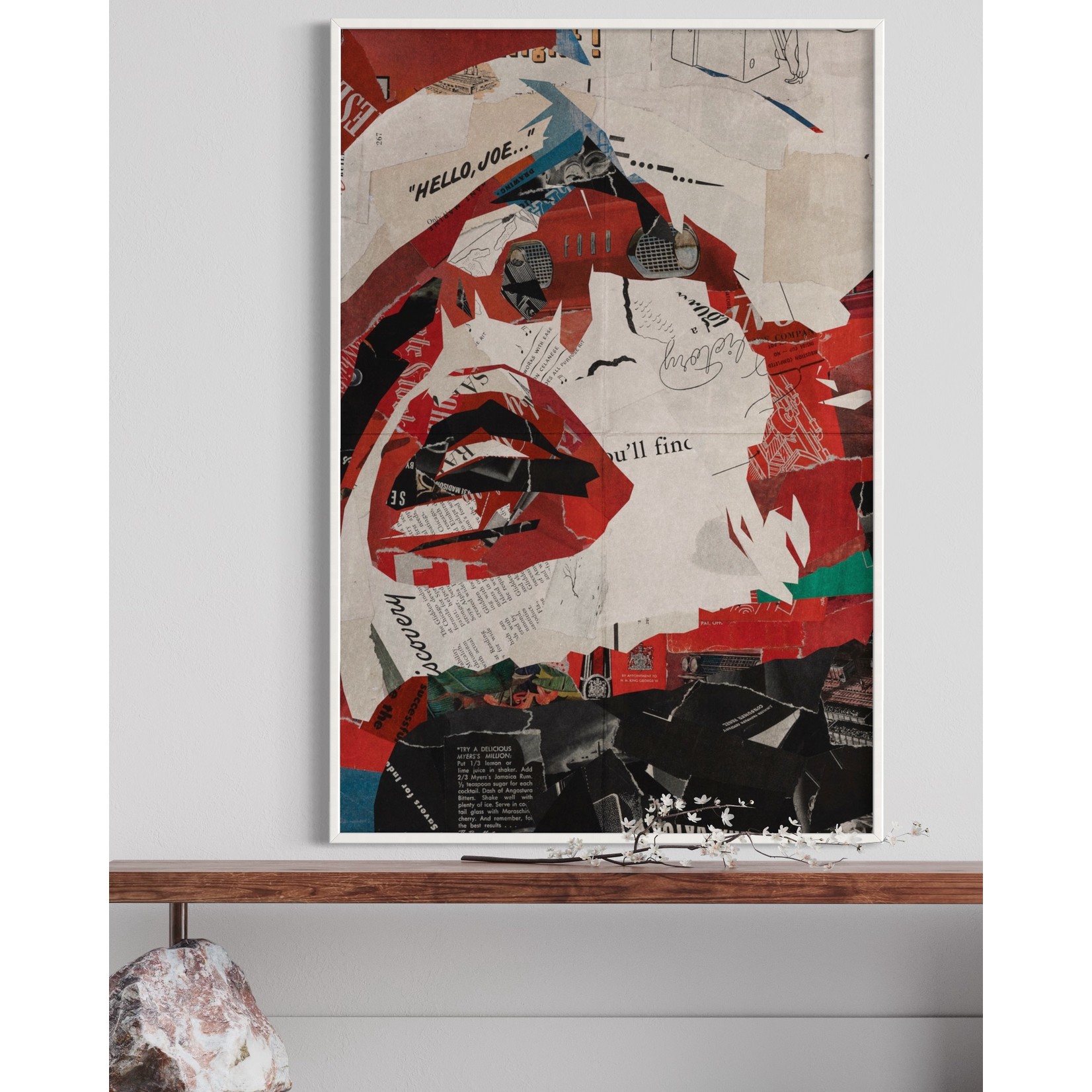 Framed Print on Rag Paper: Hello Joe by Alejandro Franseschini