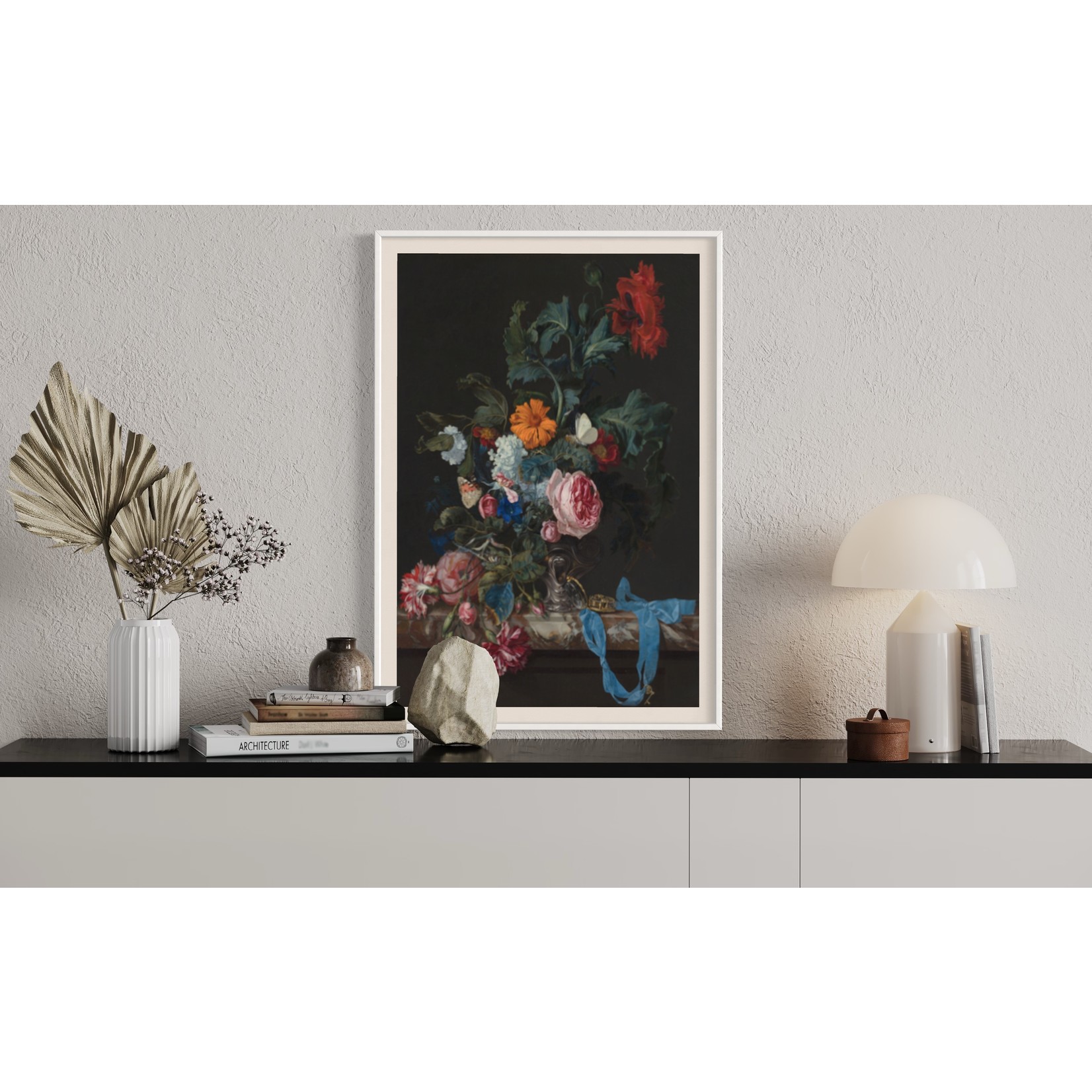 The Picturalist | Fine Art Prints on Paper Flower Still Life with a Timepiece by Willem van Aelst