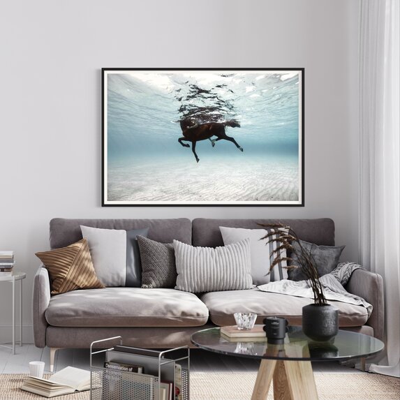 Fine Art Print on Rag Paper On a Horse in the Mediterranean Sea by Enric Gener
