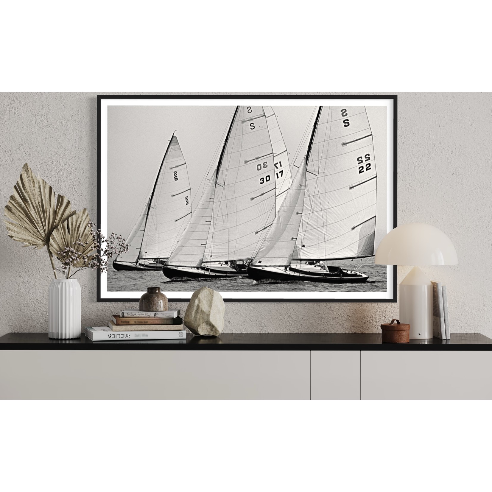 Fine Art Print on Rag Paper S- Boats in Line by Kevin Dailey