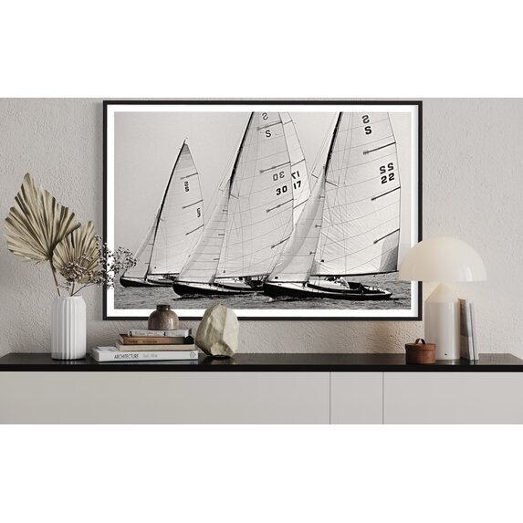Fine Art Print on Rag Paper S- Boats in Line by Kevin Dailey