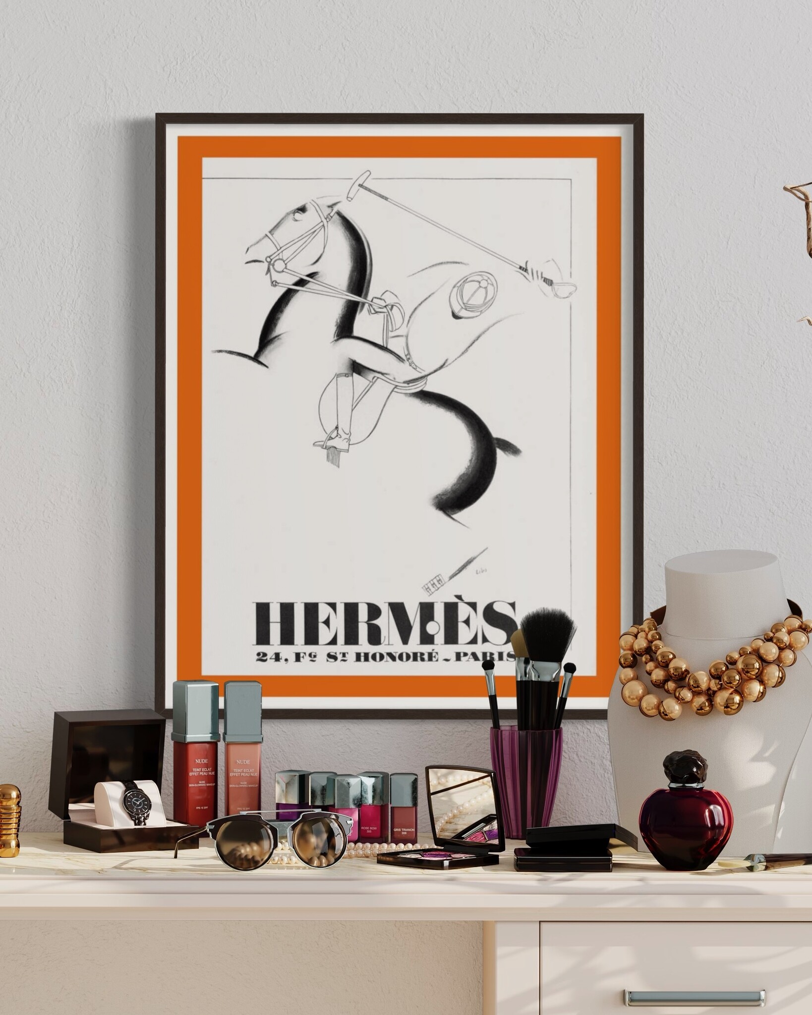 The Picturalist | Fine Art Print on Rag Paper Vintage Hermes Poster 1932  Leather Brand