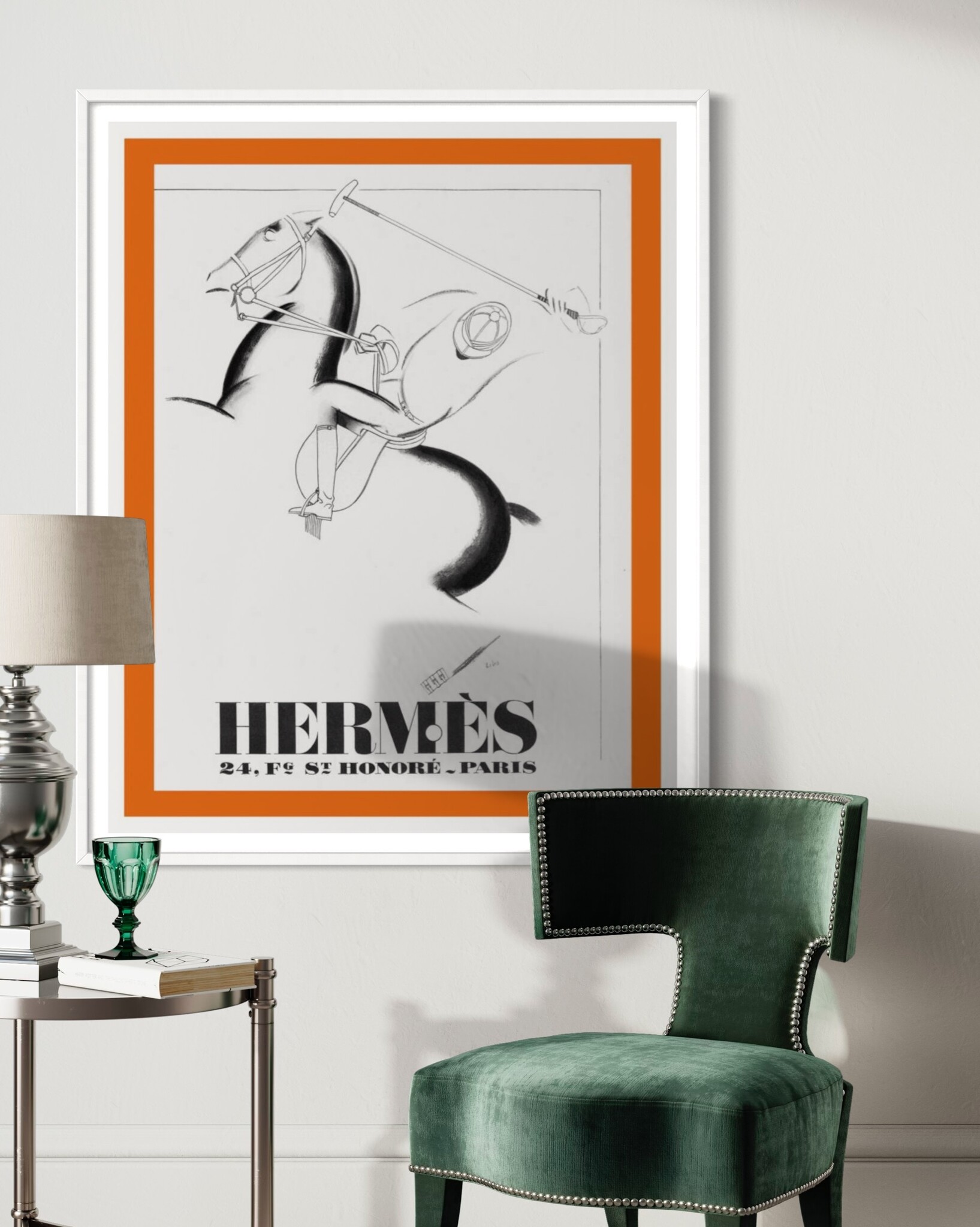 The Picturalist | Fine Art Print on Rag Paper Vintage Hermes Poster 1932  Leather Brand