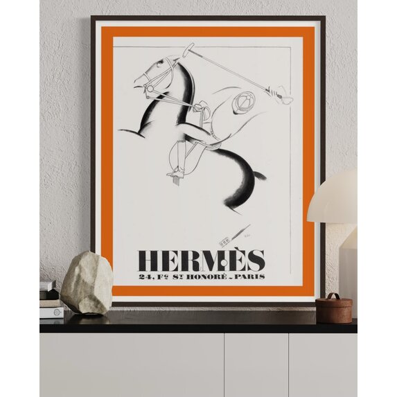 The Picturalist Fine Art Print on Rag Paper: Vintage Hermes Poster 1932 Leather Brand