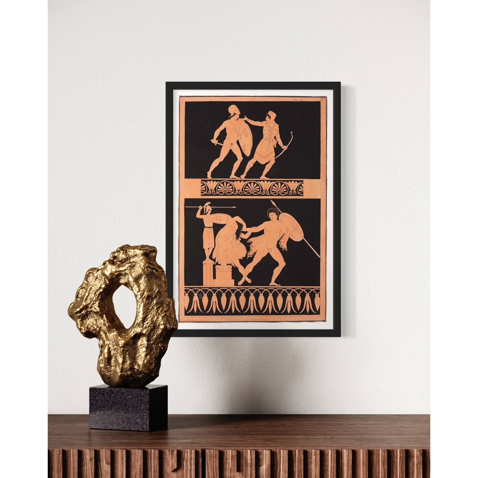 The Picturalist Fine Art Print on Rag Paper: Painting from an Etruscan vase by M. de Grandmaison