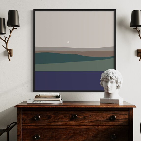The Picturalist | Fine Art Prints on Paper Landscape with Full Moon by Alejandro Franseschini