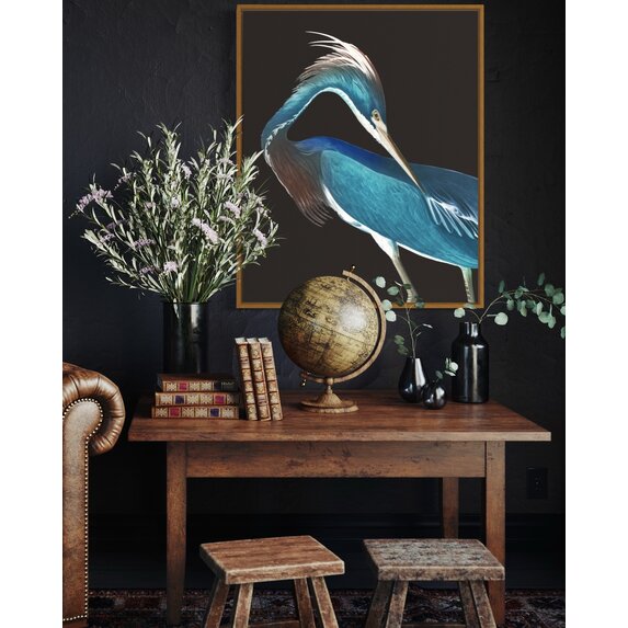 Stretched Print on Canvas Blue Heron (Rectangular) by John James Audubon