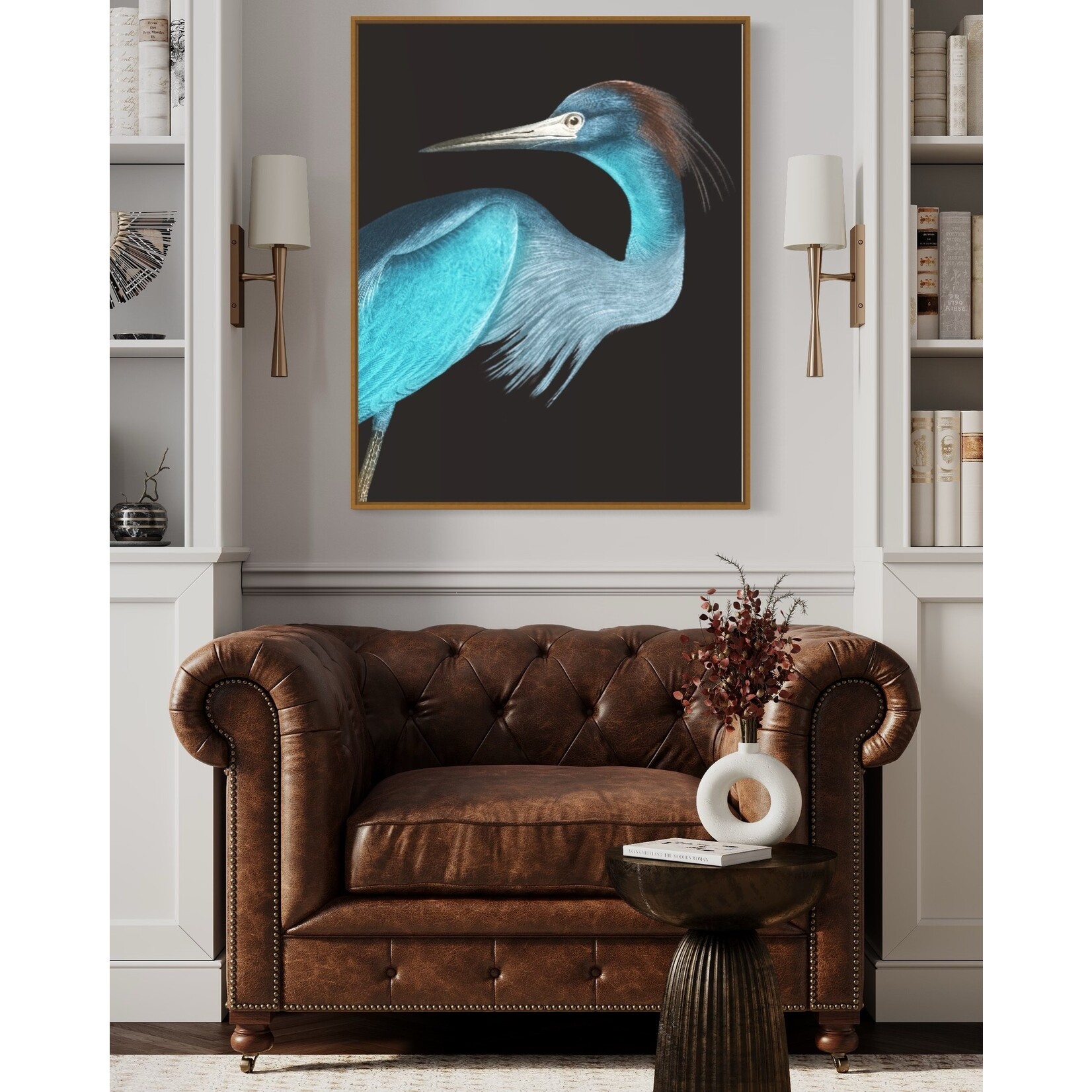 The Picturalist | Print on Canvas Blue Crane (Rectangular) by John James Audubon